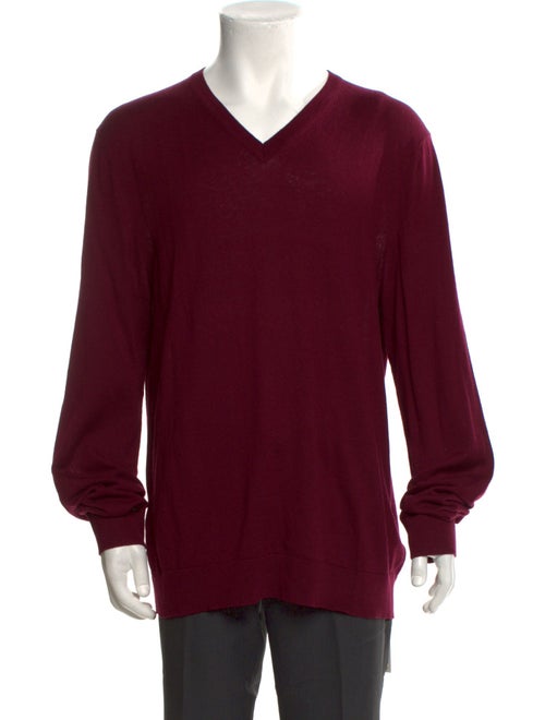 Burberry Exploded Check Pattern V-Neck Pullover