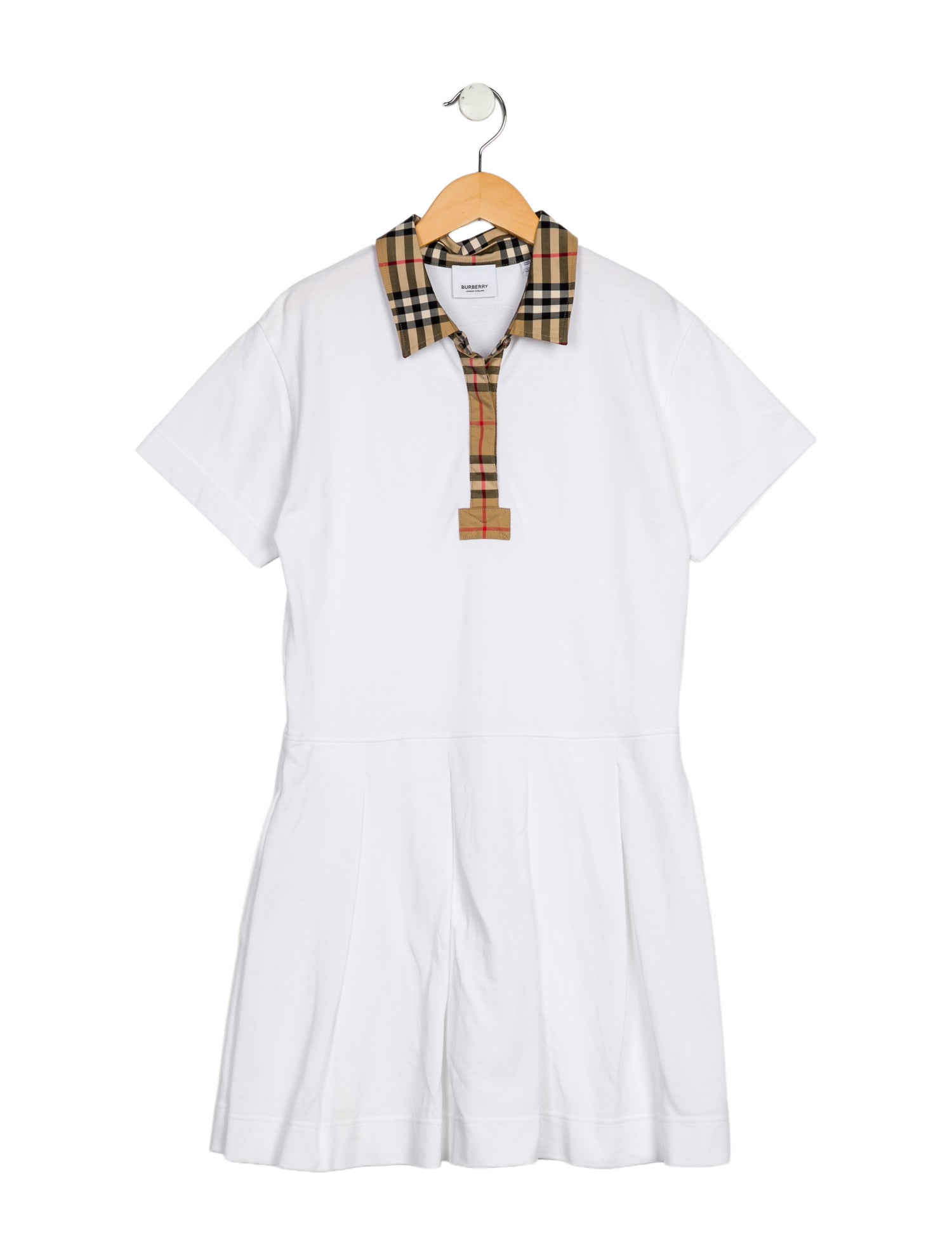 Burberry Girls' Short Sleeve Pleated Dress
