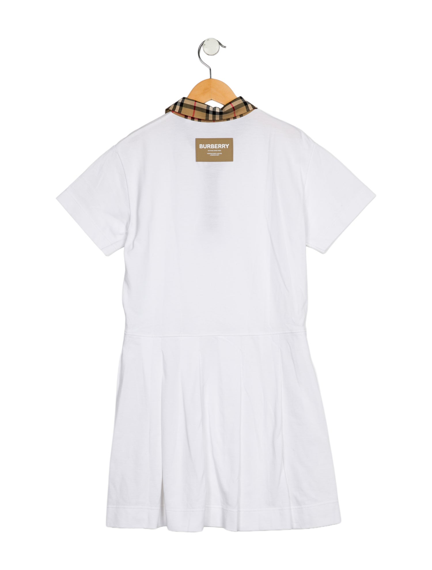 Burberry Girls' Short Sleeve Pleated Dress