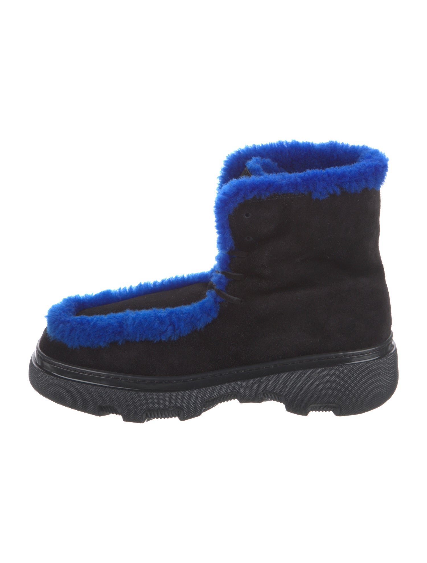 Burberry Suede Fur Trim Boots