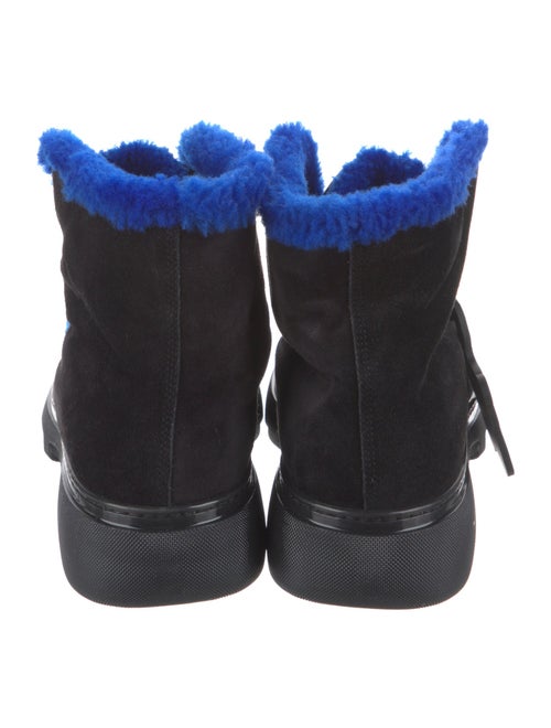 Burberry Suede Fur Trim Boots