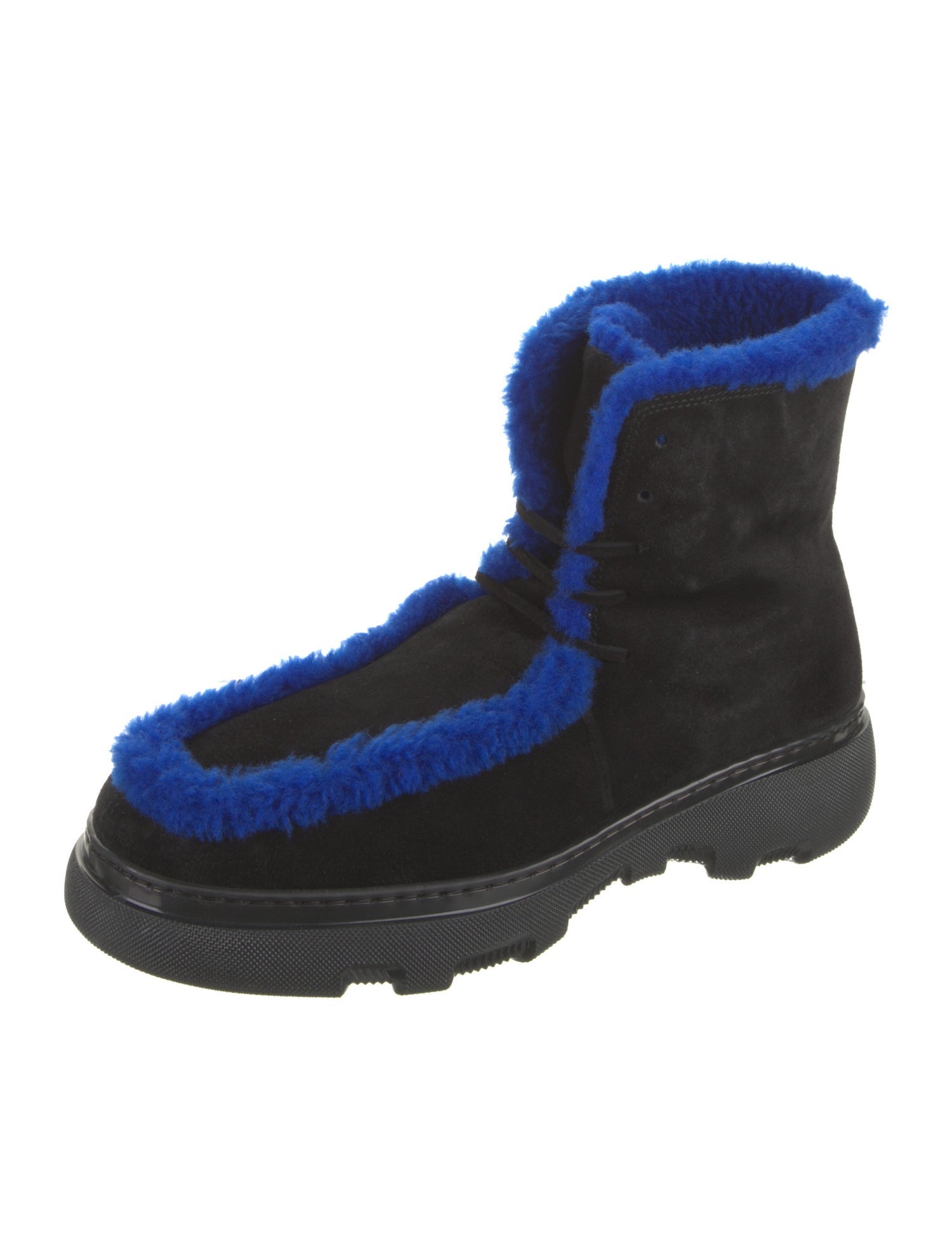 Burberry Suede Lace-Up Boots