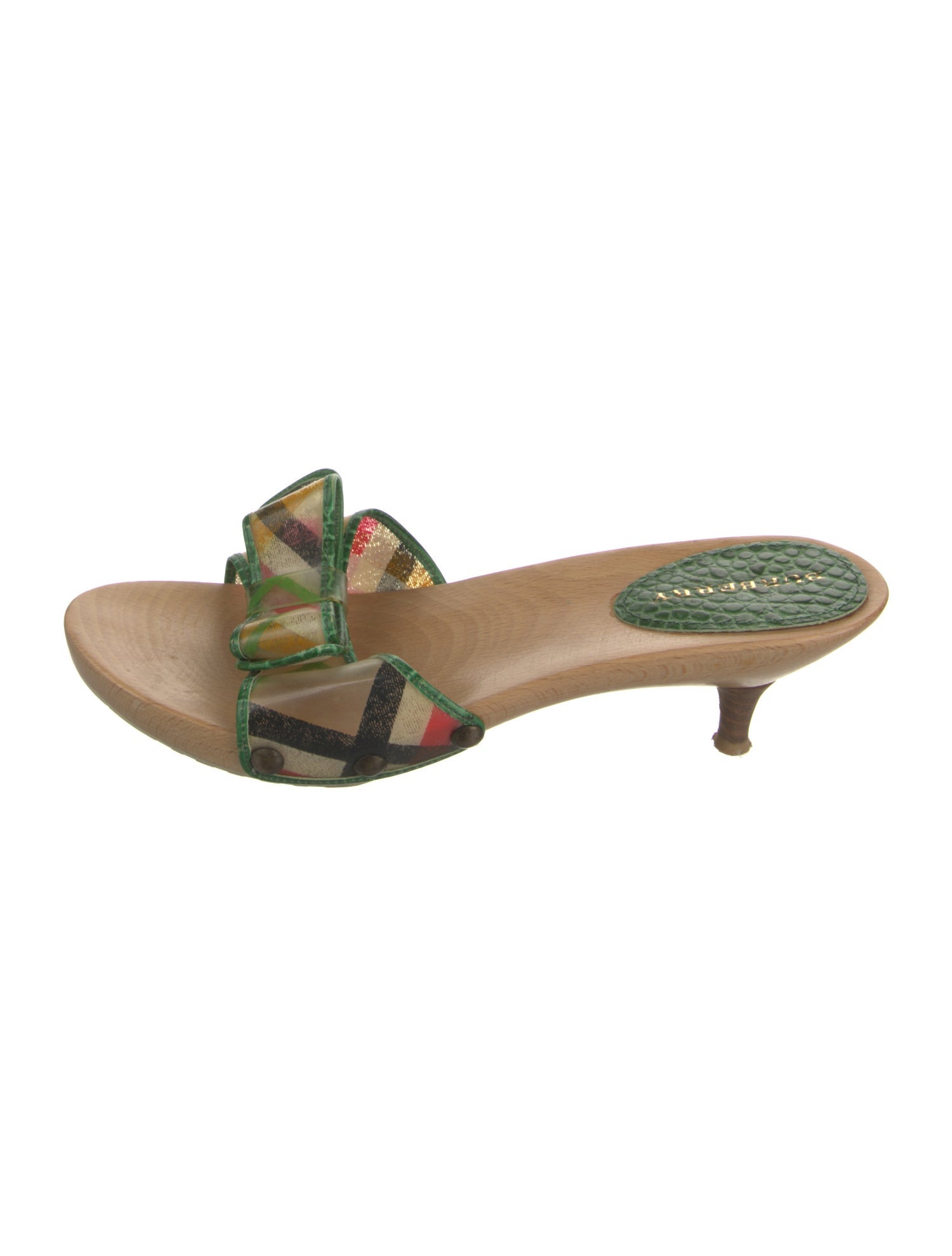 Burberry Printed Bow Accents Slides