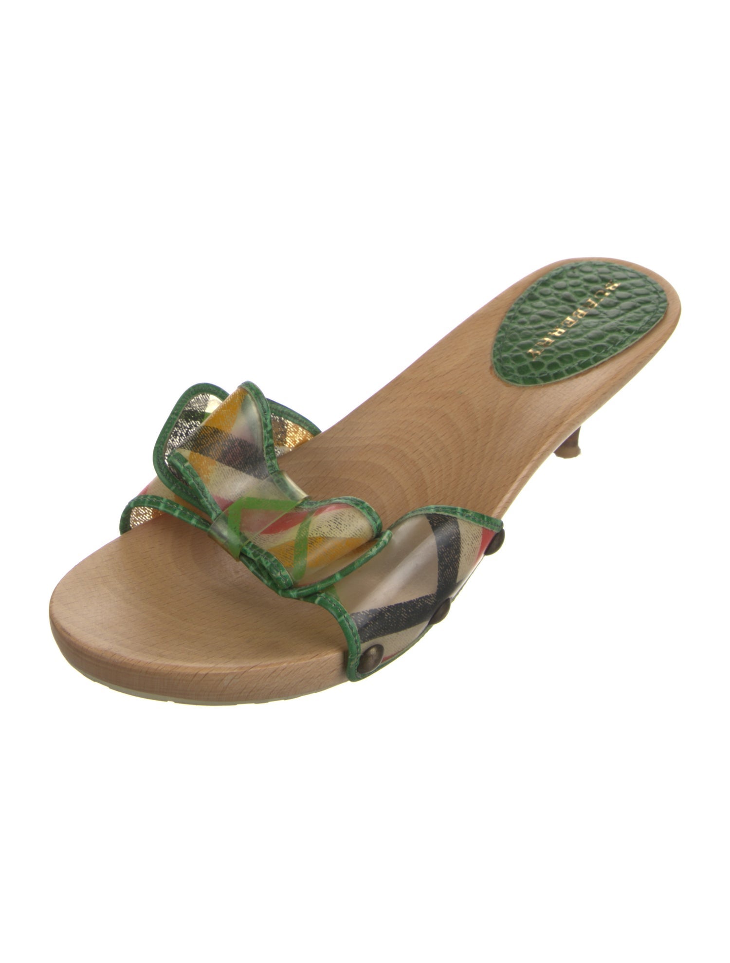 Burberry Printed Bow Accents Slides