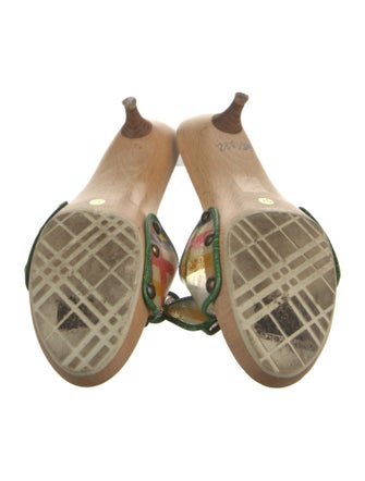 Burberry Printed Bow Accents Slides