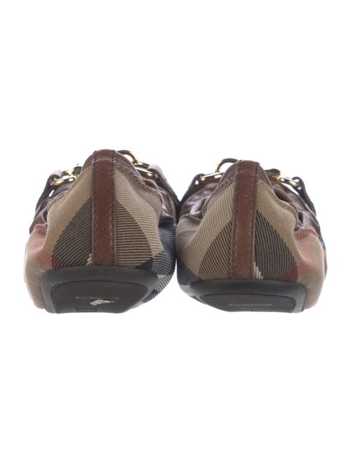 Burberry Canvas Plaid Print Ballet Flats