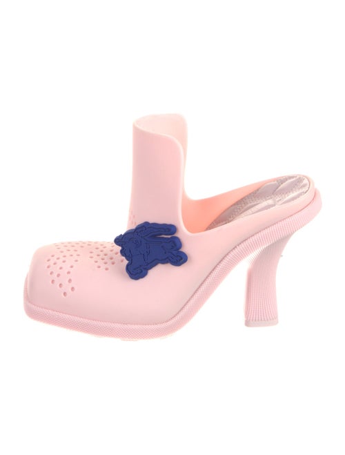 Burberry Rubber Graphic Print Mules