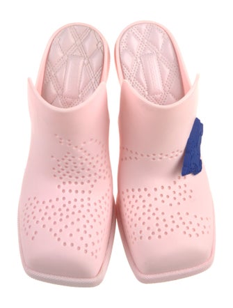Burberry Rubber Graphic Print Mules