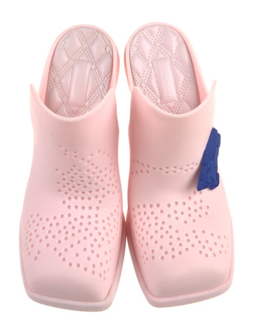 Burberry Rubber Graphic Print Mules