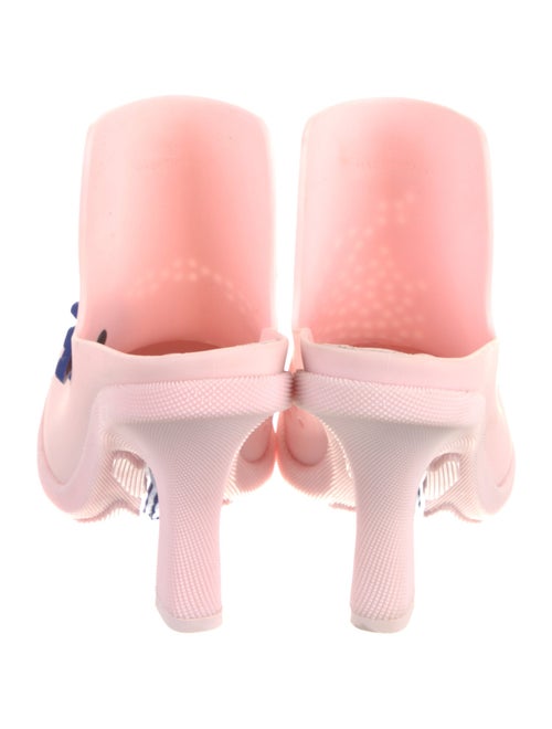 Burberry Rubber Graphic Print Mules