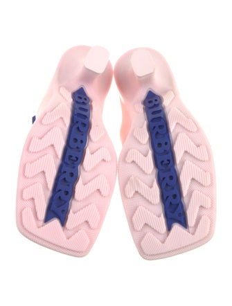 Burberry Rubber Graphic Print Mules