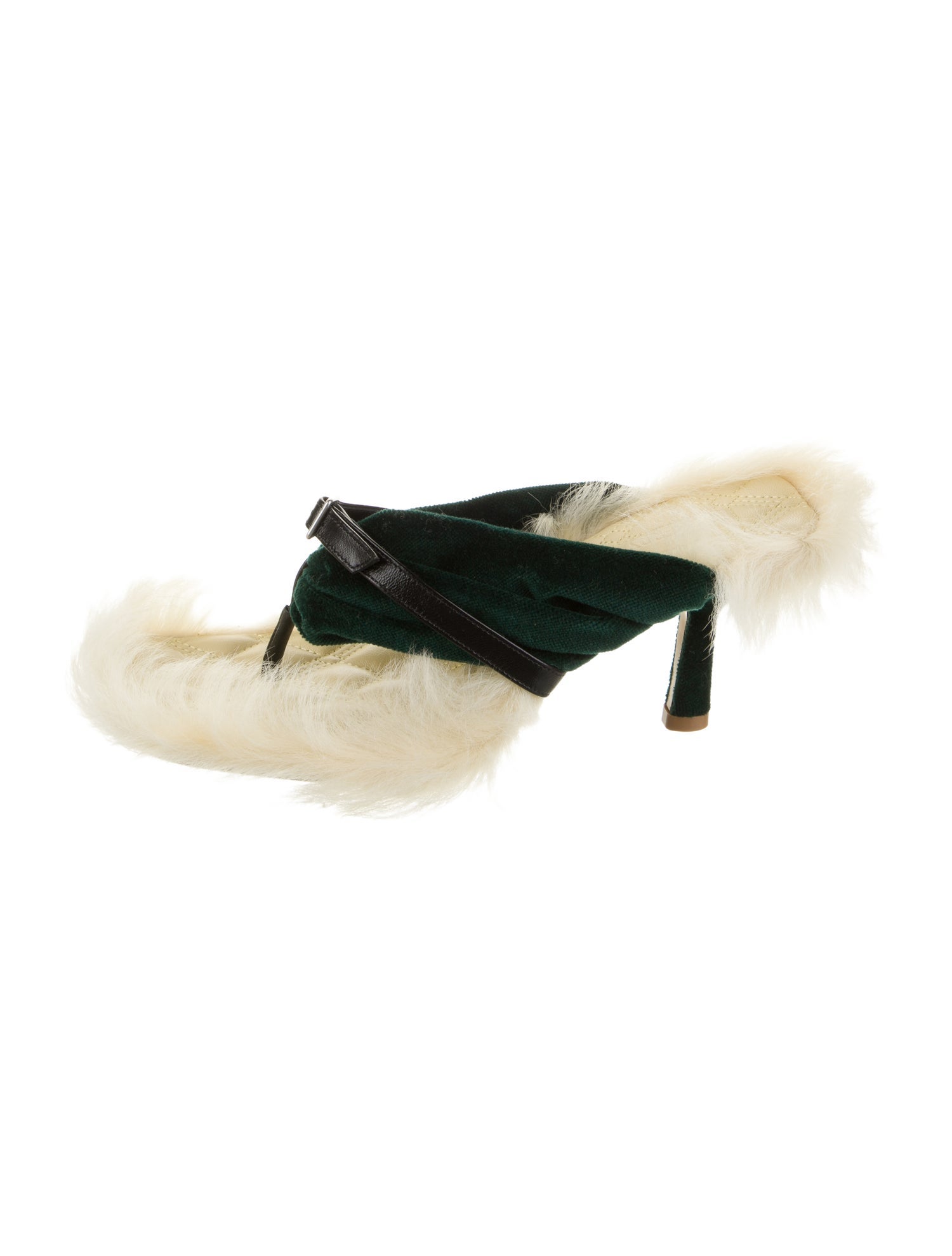 Burberry Velvet Floral Print Slides