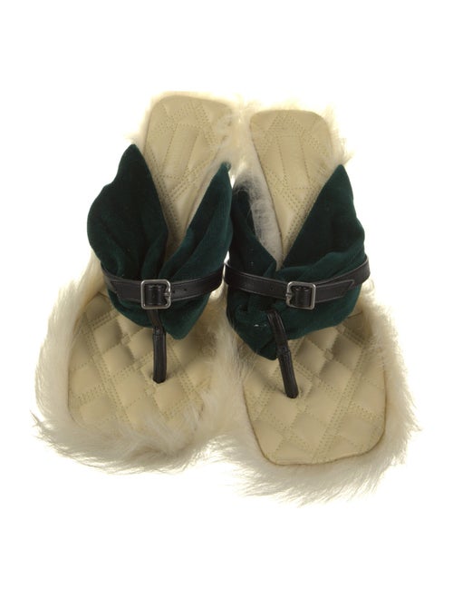 Burberry Velvet Colorblock Pattern Slides