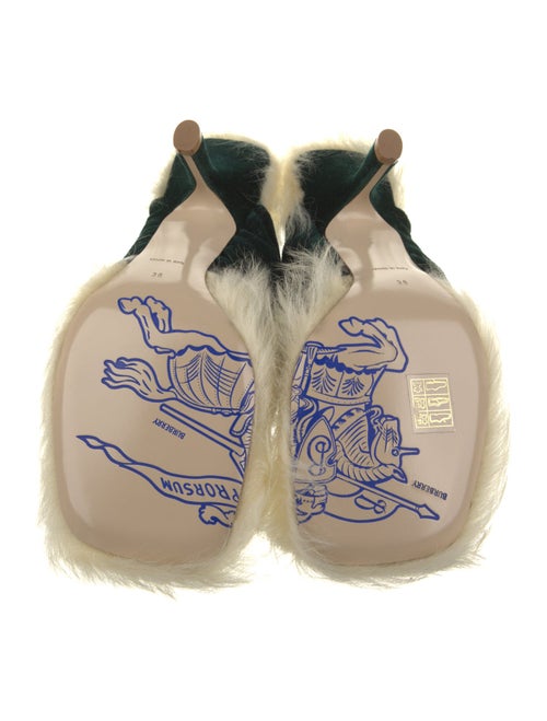 Burberry Velvet Colorblock Pattern Slides