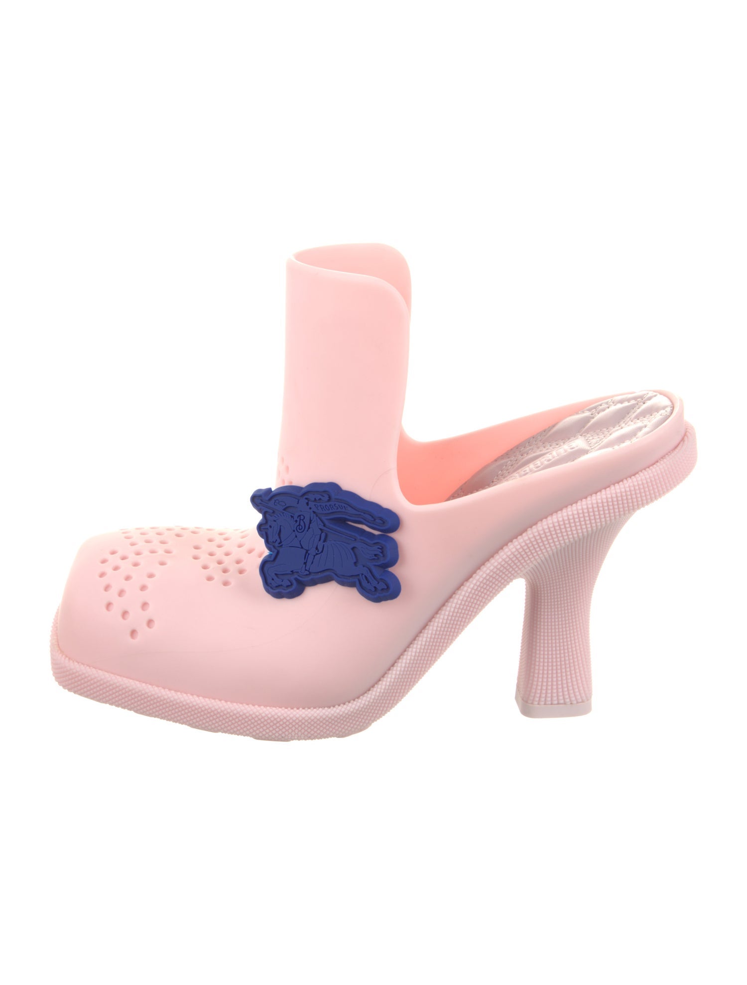 Burberry Rubber Graphic Print Mules