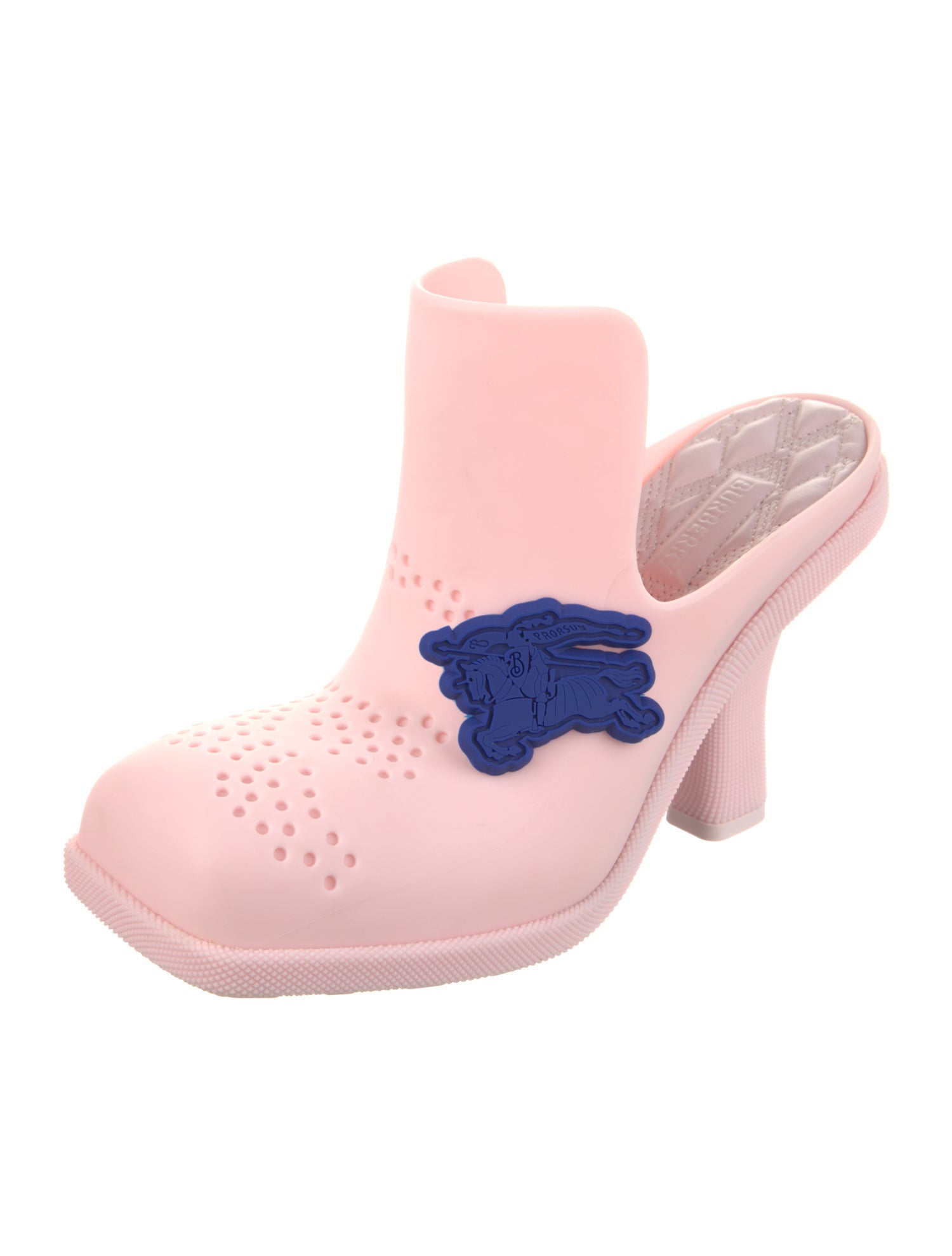 Burberry Rubber Graphic Print Mules