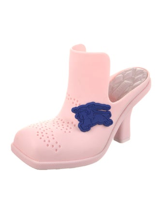 Burberry Rubber Graphic Print Mules