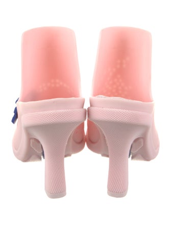 Burberry Rubber Graphic Print Mules