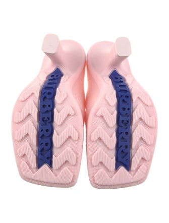 Burberry Rubber Graphic Print Mules