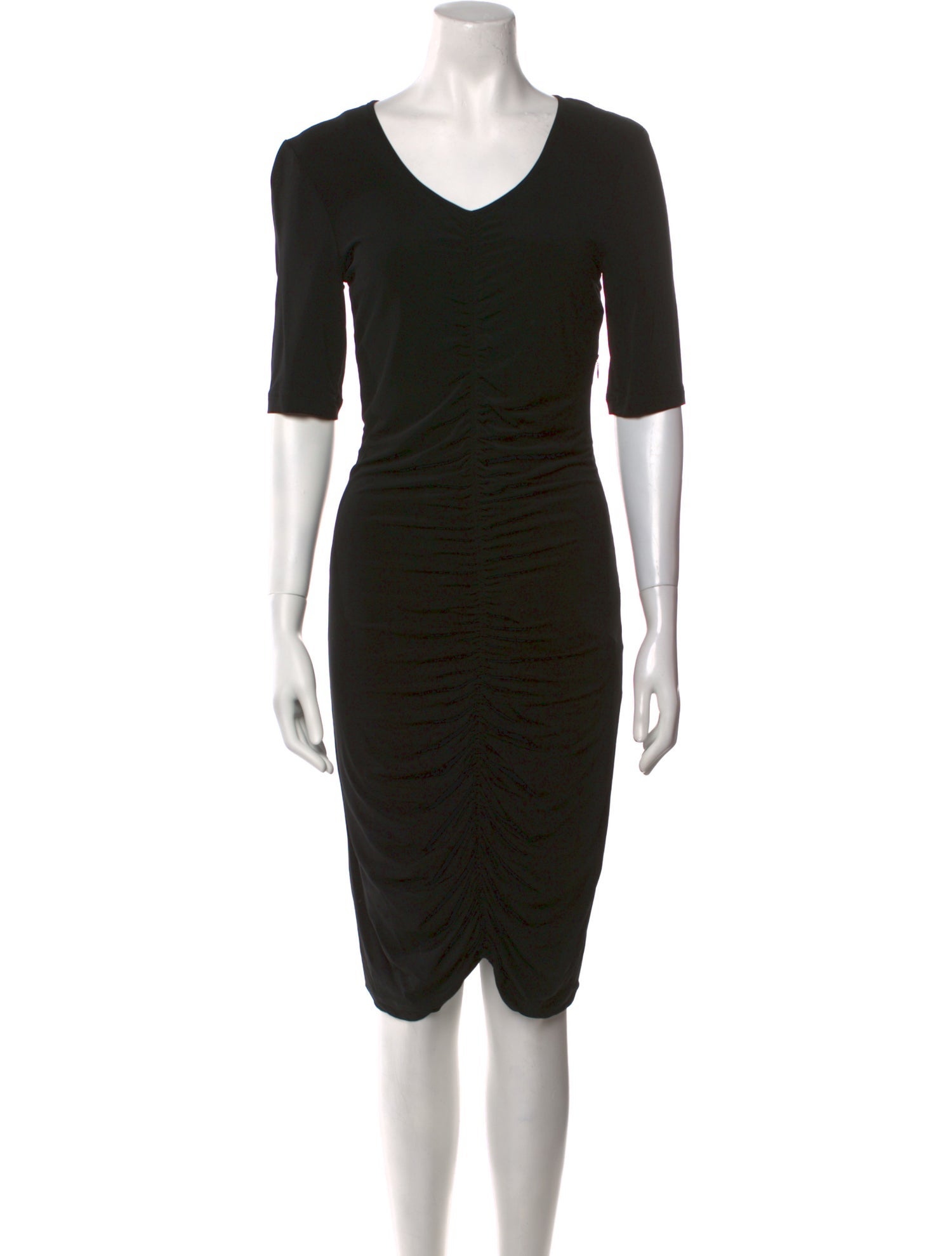 Burberry London V-Neck Knee-Length Dress