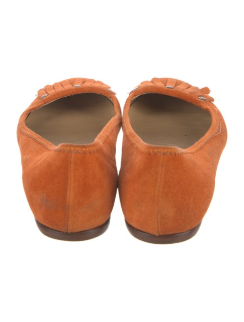 Burberry House Check Pattern Suede Ballet Flats