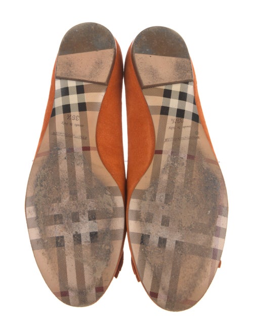 Burberry House Check Pattern Suede Ballet Flats