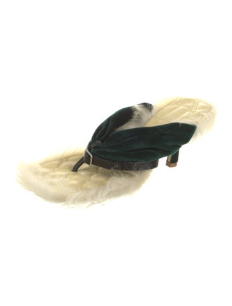 Burberry Velvet Colorblock Pattern Slides