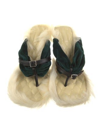 Burberry Velvet Colorblock Pattern Slides