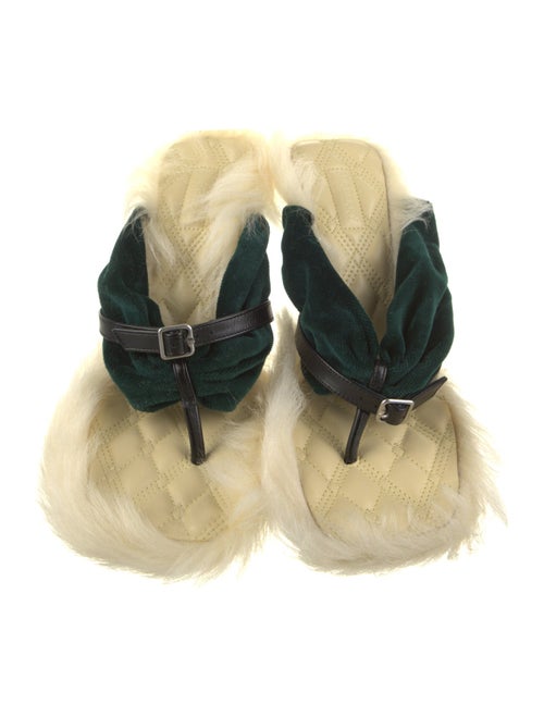 Burberry Velvet Colorblock Pattern Slides