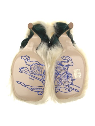 Burberry Velvet Colorblock Pattern Slides