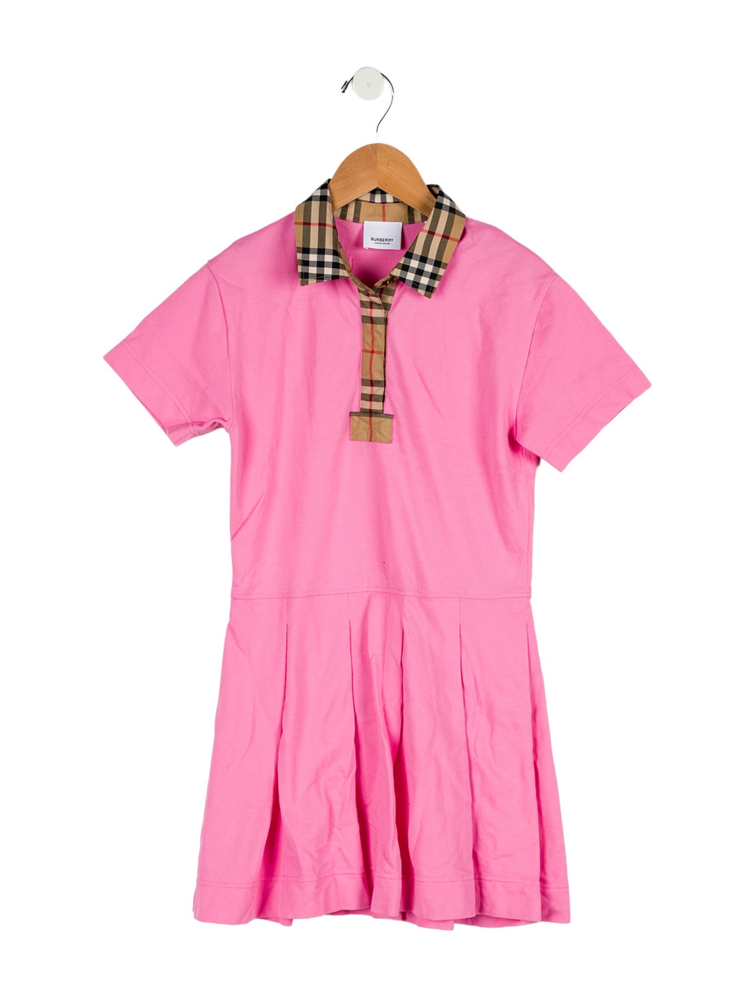 Burberry Girls' Short Sleeve Polo Dress