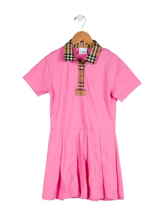 Burberry Girls' Short Sleeve Polo Dress