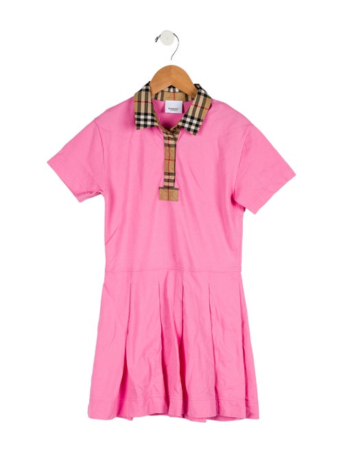 Burberry Girls' Short Sleeve Polo Dress