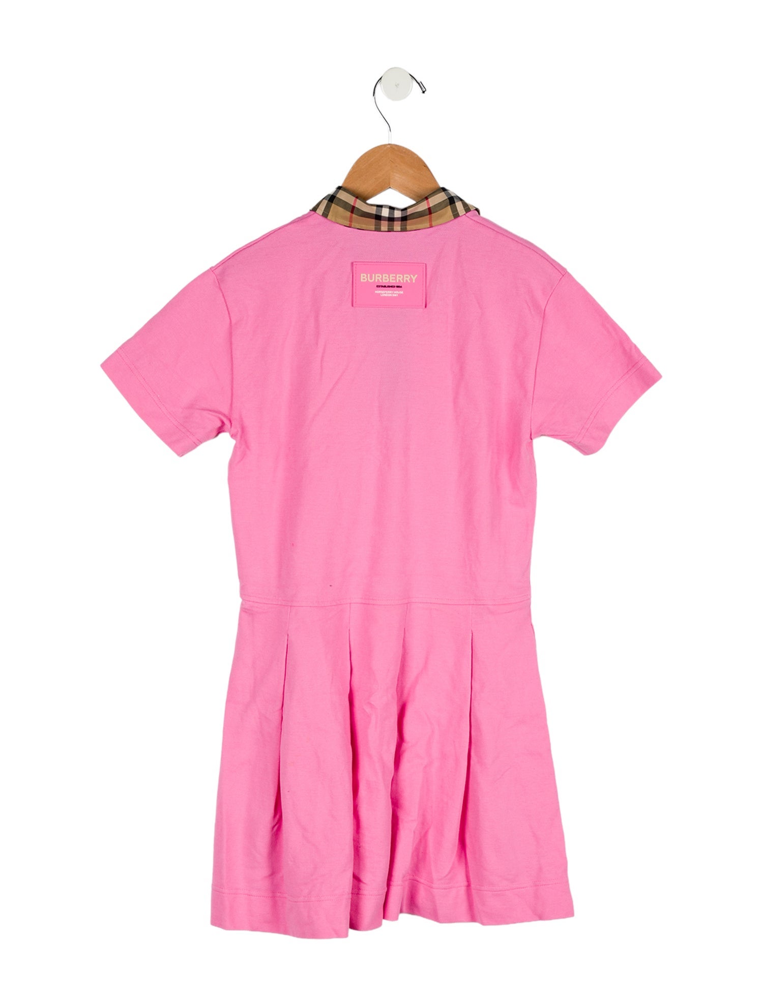 Burberry Girls' Short Sleeve Polo Dress