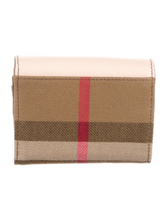 Burberry Exploded Check Pattern Leather Wallet