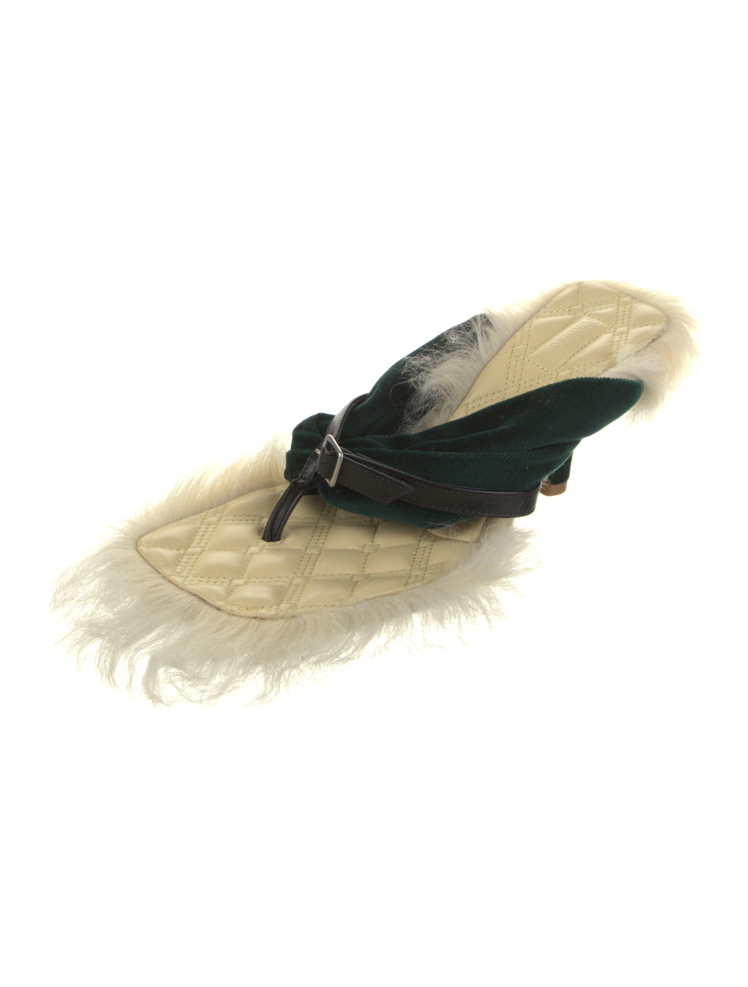 Burberry Velvet Colorblock Pattern Slides