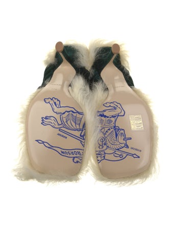 Burberry Velvet Colorblock Pattern Slides