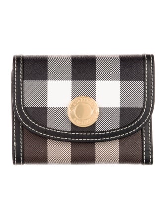 Burberry Patent Leather Printed Compact Wallet