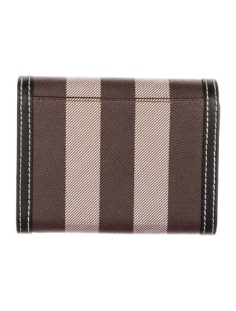 Burberry Patent Leather Printed Compact Wallet