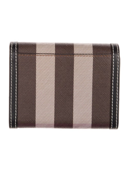Burberry Patent Leather Printed Compact Wallet