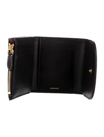 Burberry Patent Leather Printed Compact Wallet