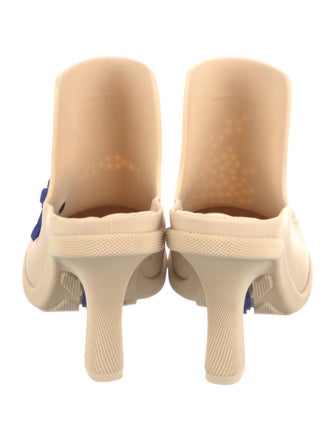 Burberry Rubber Graphic Print Mules