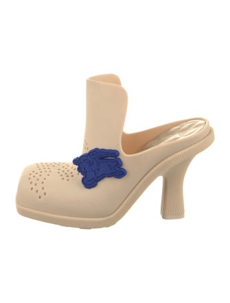 Burberry Rubber Graphic Print Mules