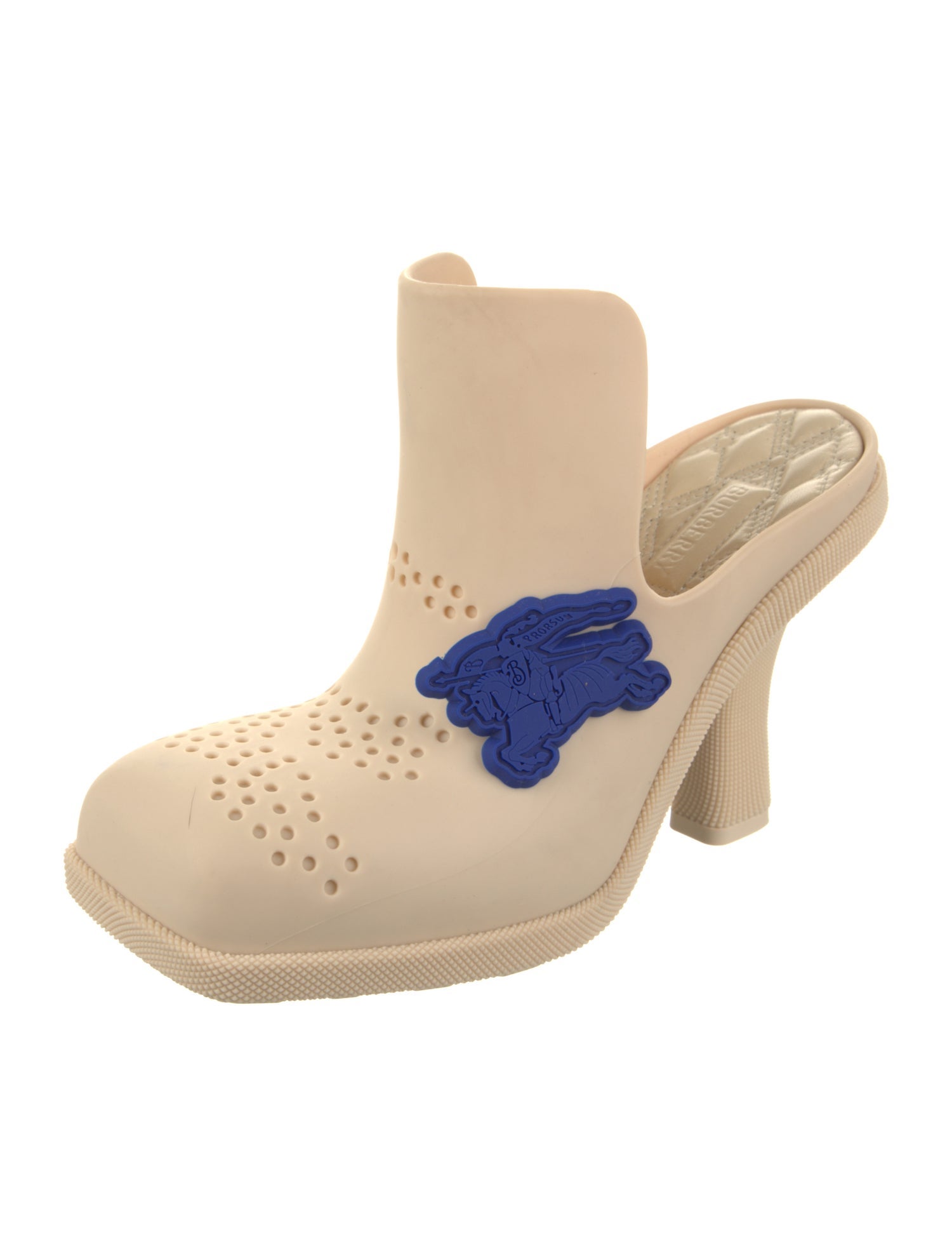 Burberry Rubber Graphic Print Mules