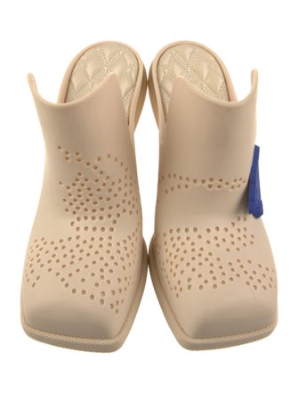 Burberry Rubber Graphic Print Mules