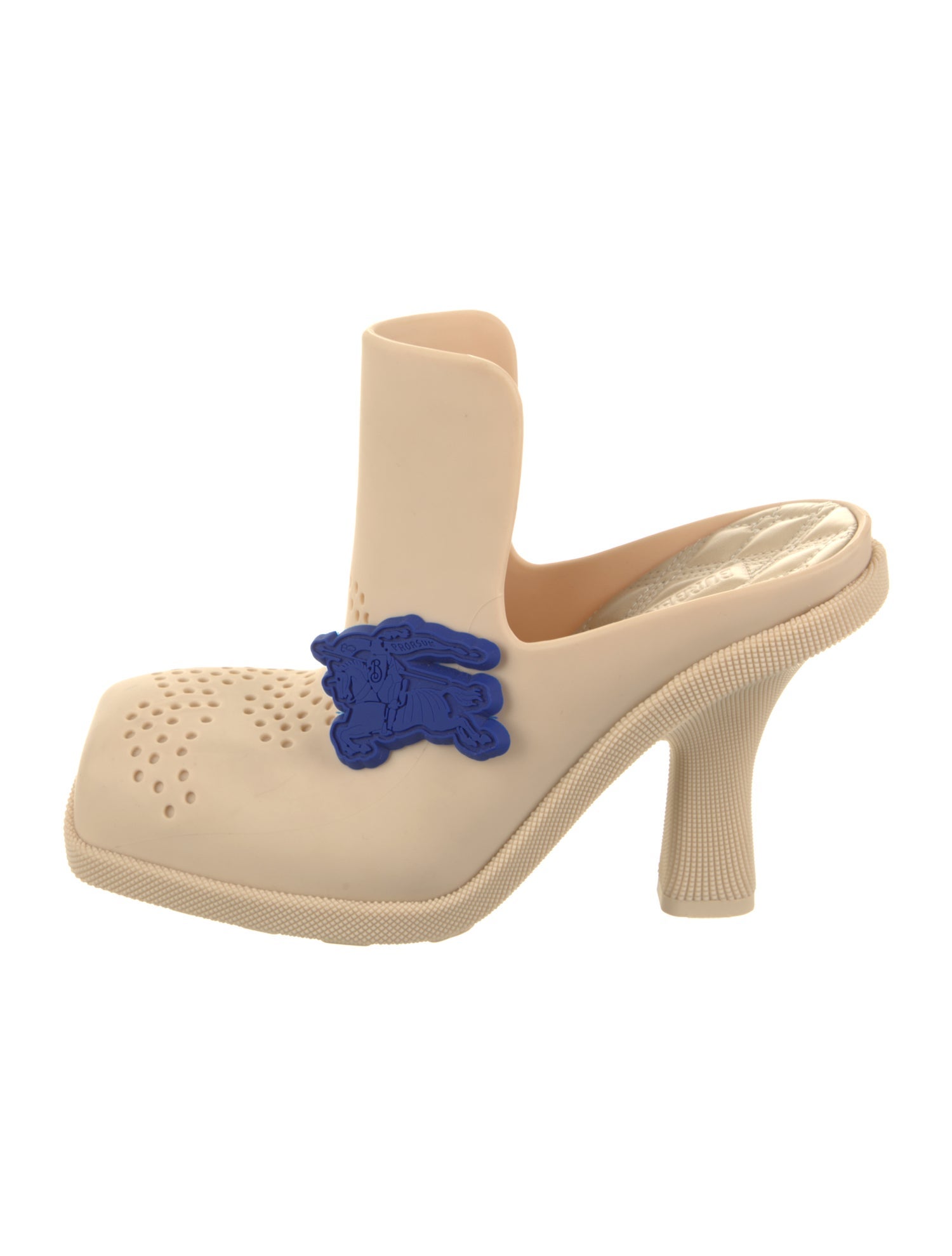 Burberry Rubber Graphic Print Mules