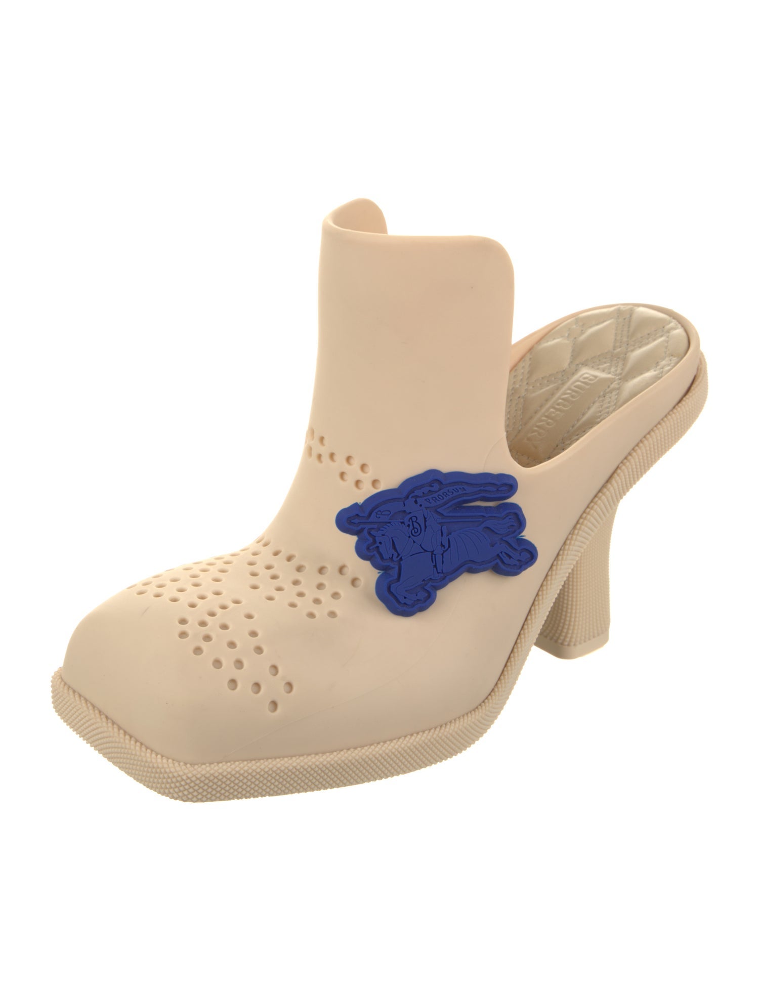 Burberry Rubber Graphic Print Mules