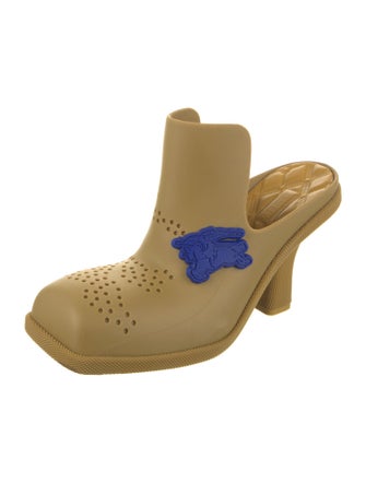 Burberry Rubber Graphic Print Mules
