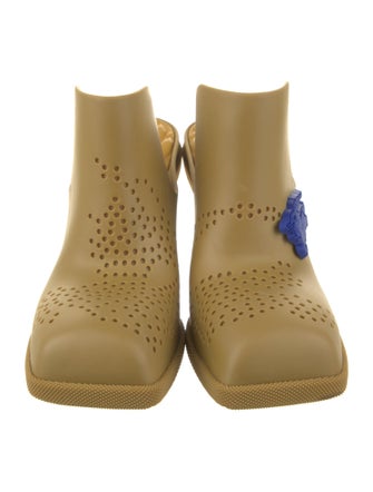 Burberry Rubber Graphic Print Mules