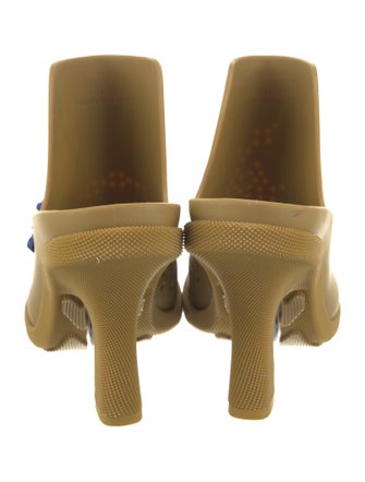 Burberry Rubber Graphic Print Mules